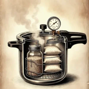illustration de la stérilisation des substrats avec une cocotte minute à la vapeur