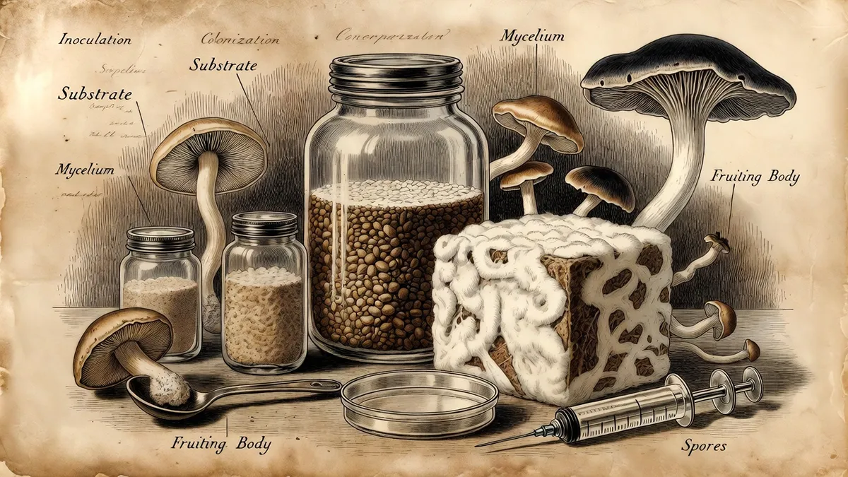 Jargon du myciculteur — glossaire des termes de la culture de champignons